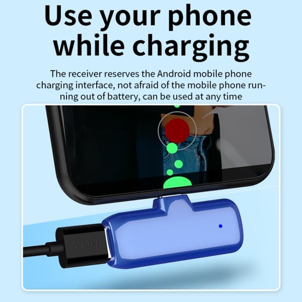 JNN A6 USB-C/Type-C gränssnitt trådlös lavaliermikrofon, specifikation: 1 mikrofon (rosröd)
