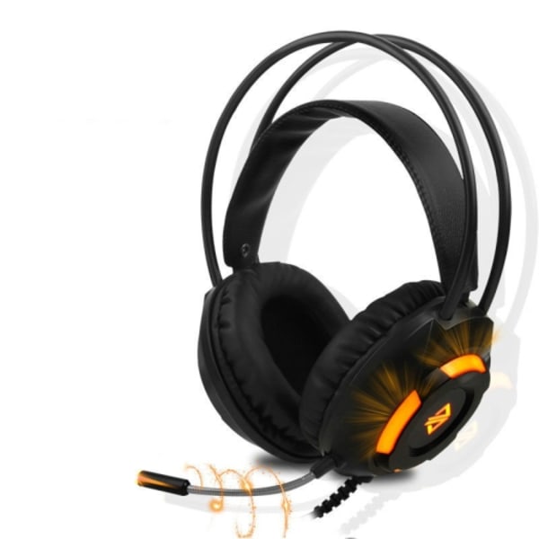 Ajazz AX120 7.1-kanals datorspelheadset med huvudmonterat lyssnande och positionering Super Bass med mikrofon Svart
