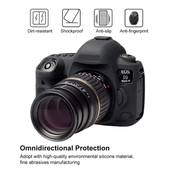 Mjukt silikonfodral för Canon EOS 5D Mark IV Svart