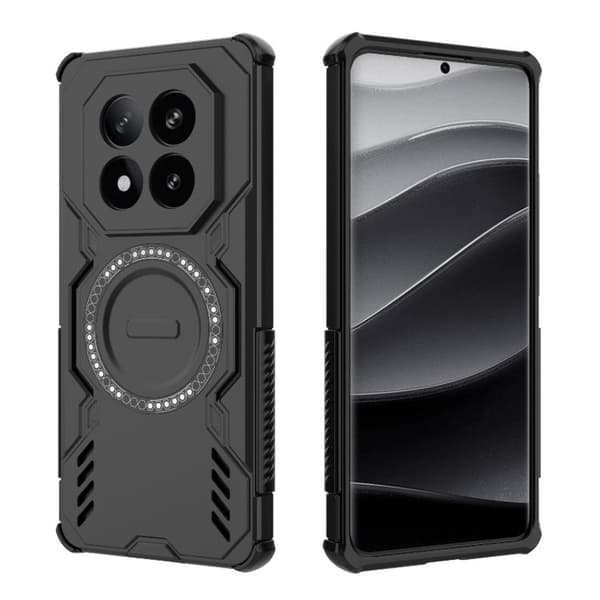 Redmi Note 14 Pro+ 5G - Butterfly Armor MagSafe Magnetisk Ring Stötsäker Mobilskal Svart
