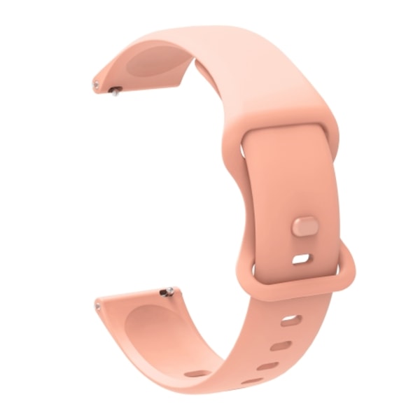 22 mm för Garmin Venu / Samsung Galaxy Watch Active 2 Universal Inner Back Spänne Perforering Silikon Watch Band Pink