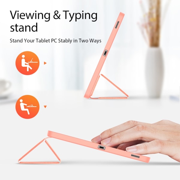 Samsung Galaxy Tab S9 FE+ Skal DUX DUCIS Domo Series Magnetisk Flip Läder Rosa