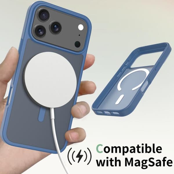 iPhone 17 Pro Skal - TPU Hybrid PC med MagSafe Blå