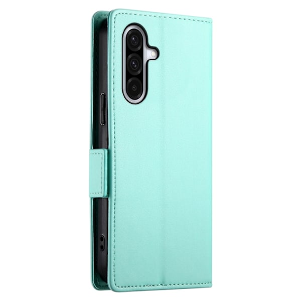Samsung Galaxy A26 5G Skal med Magnetisk Frostad Läder och Sidobuckle Mintgrön