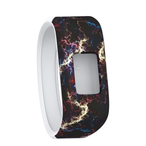 Yellow Lightning Pattern Sport Watch Band i silikon för Garmin Vivofit JR Yellow Large