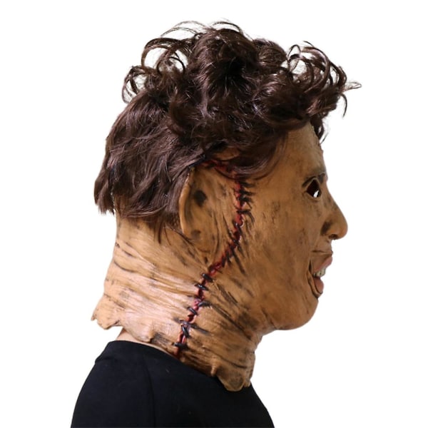 Texas Chainsaw Massacre Cosplay Latex Mask Skräckfilm Skrämmande Masque Halloween Party Bloody Head Cover Rekvisita