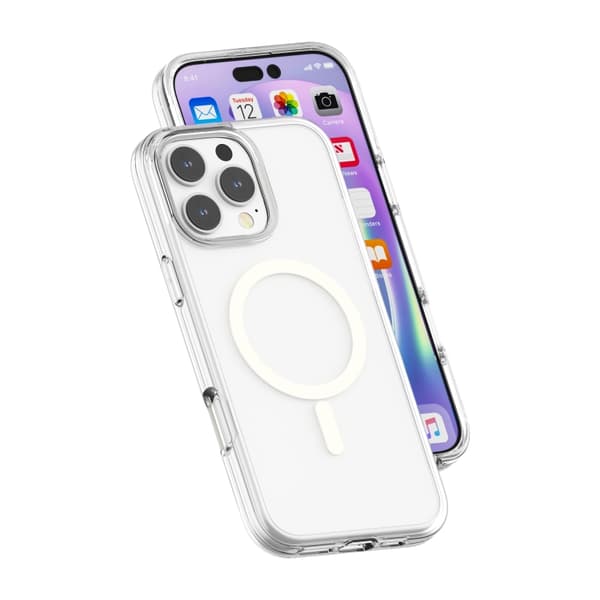 iPhone 16 Pro Max Terminator Stil Transparent MagSafe Magnetisk Skal