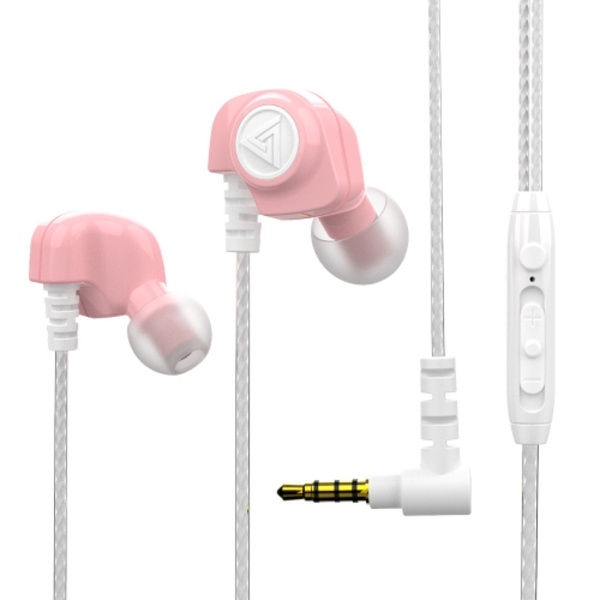 QKZ SK5 In-ear Subwoofer Trådbunden Musikhörlurar med Mikrofon Rosa