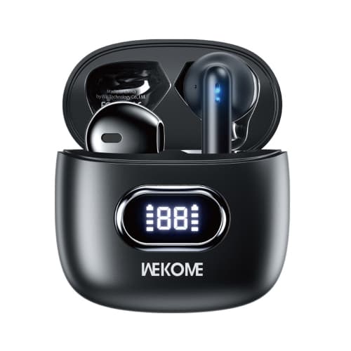WK WS-01 Liten moln digital display trådlös Bluetooth-hörlurar Svart
