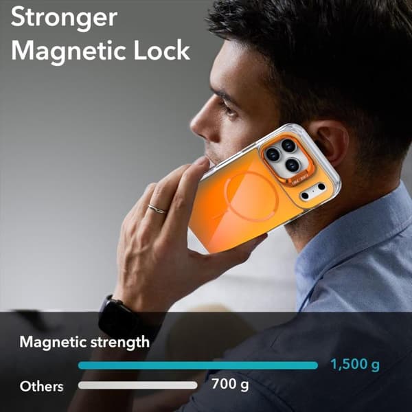 iPhone 17 Pro Skal med Gradientfärg och Kickstand för MagSafe Vit