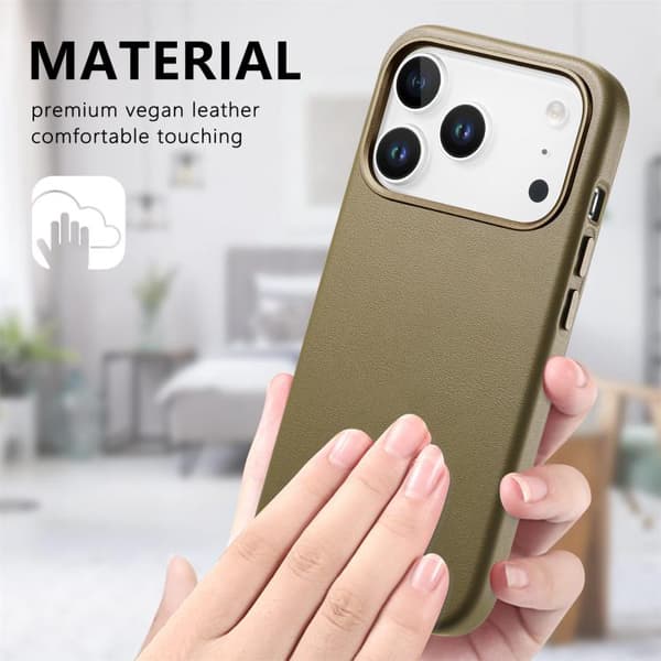 iPhone 18 Pro Max / iPhone 17 Pro Max Skal med elektropläterade metallknappar och MagSafe Grön