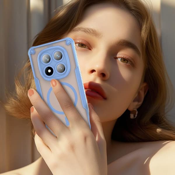 Redmi Note 14 Pro+ 5G - Armor Glaze MagSafe Magnetiskt Mobilskal Blå