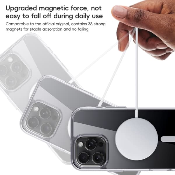 iPhone 16 Pro Crystal Clear MagSafe Magnetisk Skal Transparent