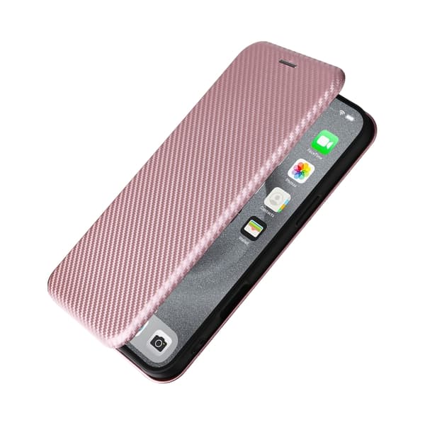 iPhone 16 Pro Max Skal Kolfibertextur - Elegant Fodral för Skydd och Stil Rosa