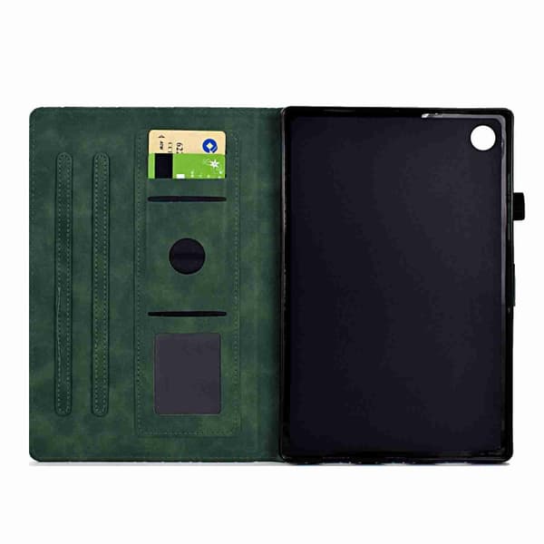 Samsung Galaxy Tab A9+ / A11+ Rhombus TPU Smart Läderfodral Grön