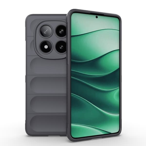 Redmi Note 14 Pro 5G - Magic Shield TPU + Flanell fodral Mörkgrå