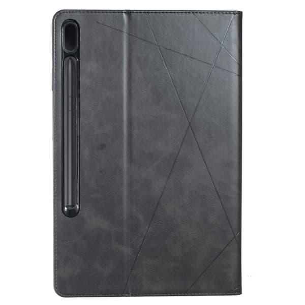 Samsung Galaxy Tab S7 FE/S7+/S8+ Prismatisk läderfodral Svart