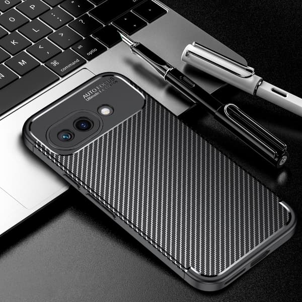för Pixel 9a Skal i Kolfibertextur - Stöttålig TPU Telefonfodral