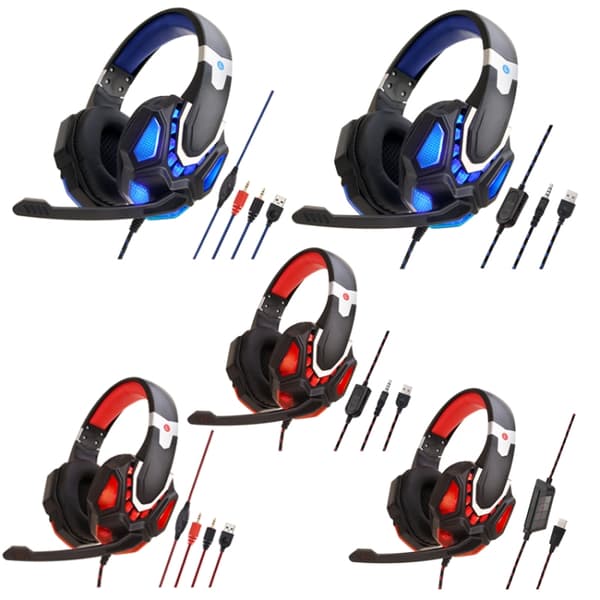 Soyto G10 Gaming-headset för PS4 Svart röd