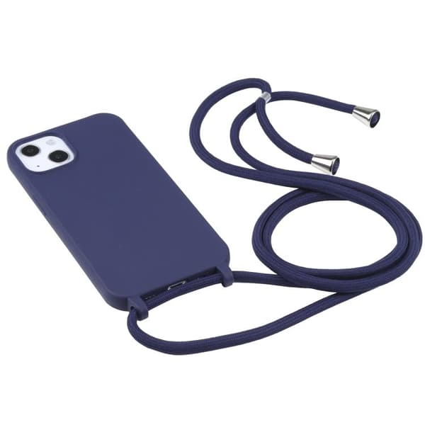 iPhone 18 Pro Max / iPhone 17 Pro Max Skal - Candyfärger med Lanyard Mörkblå
