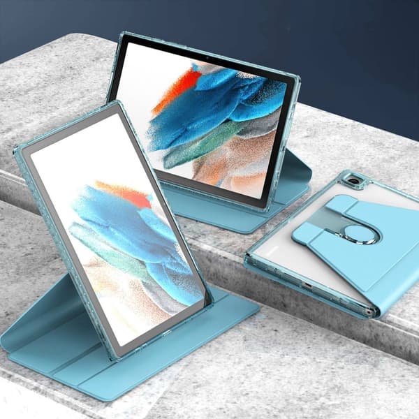 Samsung Galaxy Tab A8 360° Rotationsställ i Läder Svart