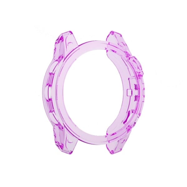 För Garmin Fenix ​​7 TPU Halvpack Candy Color Watch Case Transparent Purple