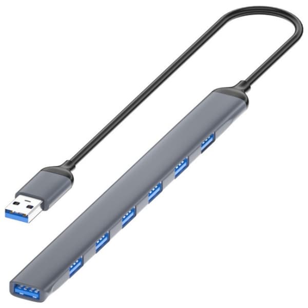 ADS-303A 7-Port USB Hub - USB 3.0 & 2.0 Expansion Dock för Snabb Dataöverföring