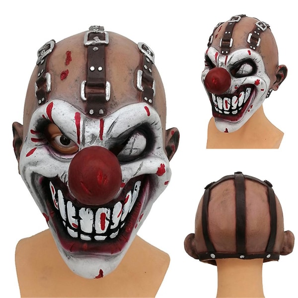 Halloween Skrämmande Pennywise Clown Cosplay Mask Skräck Latex Mask Skrämmande huvudbonader Karnevalsfest Fancy Dress Up Rekvisita