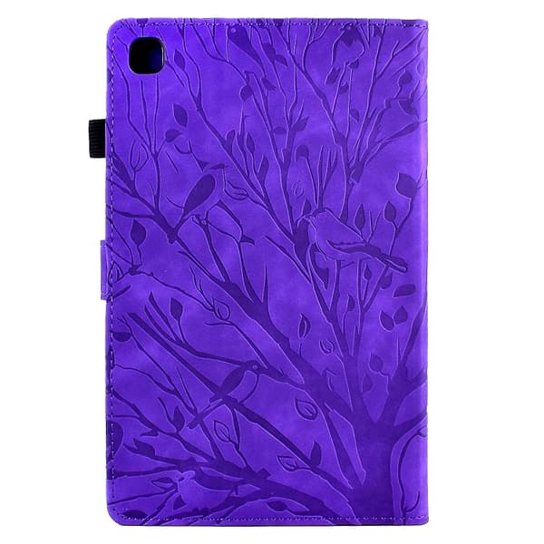 Samsung Galaxy Tab A7 Lite Fortune Tree Tryckblomma PU Fodral Lila