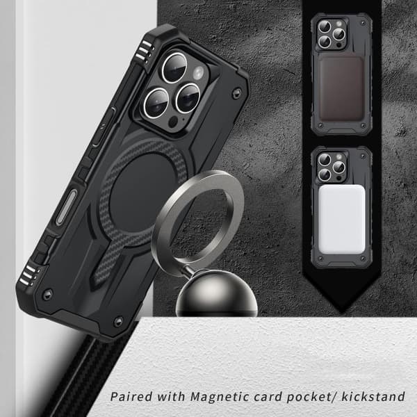 iPhone 16 Pro Skal - Straship MagSafe TPU Hybrid PC Telefonfodral Svart