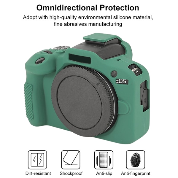 För Canon EOS R100 Glansigt Mjukt Silikon Skyddande Fodral Grön