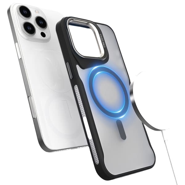iPhone 16 Pro MagSafe Magnetisk Metallskal Svart