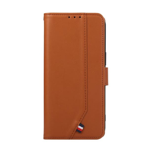 Redmi Note 14 4G - ABEEL Delikat Textur Splicing RFID Läderfodral Brun
