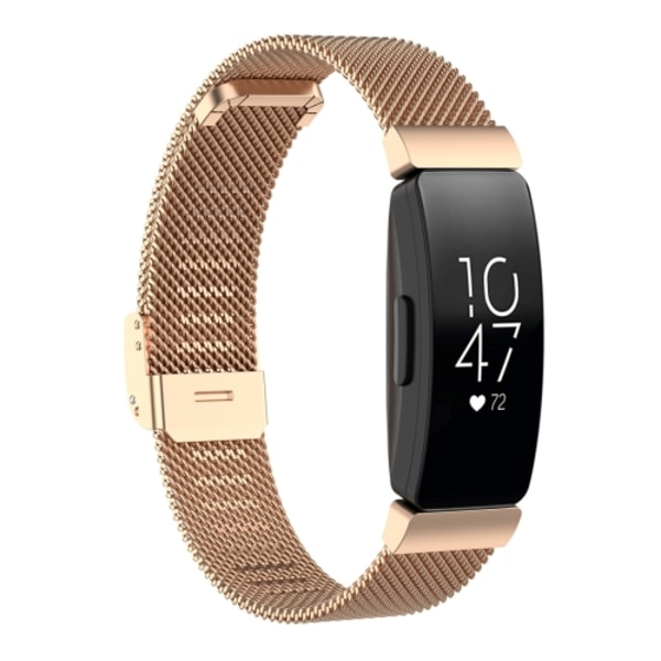 Watch i mesh i rostfritt stål för Fitbit Inspire / Inspire HR / Ace 2 Rose Gold S