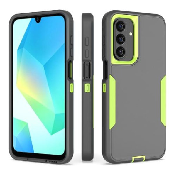 Samsung Galaxy A16 5G / A26 5G Skal i Magnetisk PC Hybrid TPU Grå och fluorescerande grön