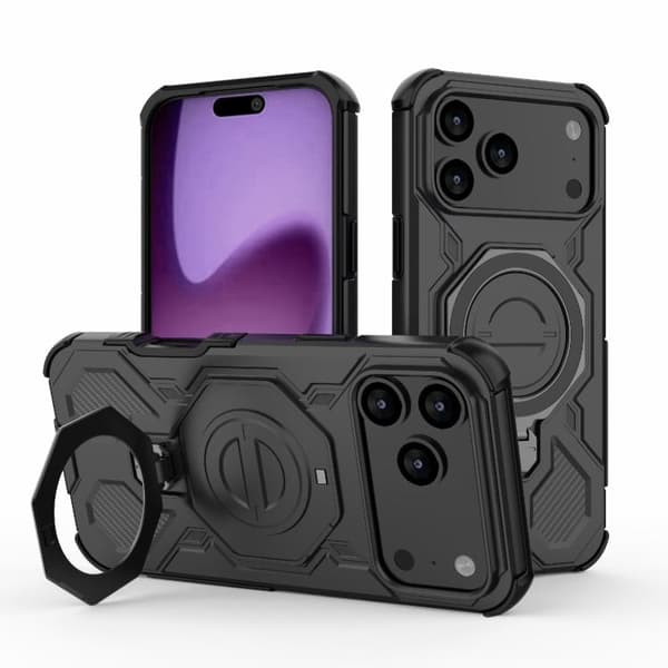 iPhone 18 Pro Max / iPhone 17 Pro Max Skal - Solid Färg med MagSafe Magnetisk TPU+PC Svart