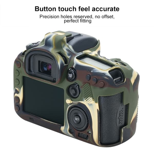 Mjukt silikonfodral för Canon EOS 7D Mark II Kamouflage