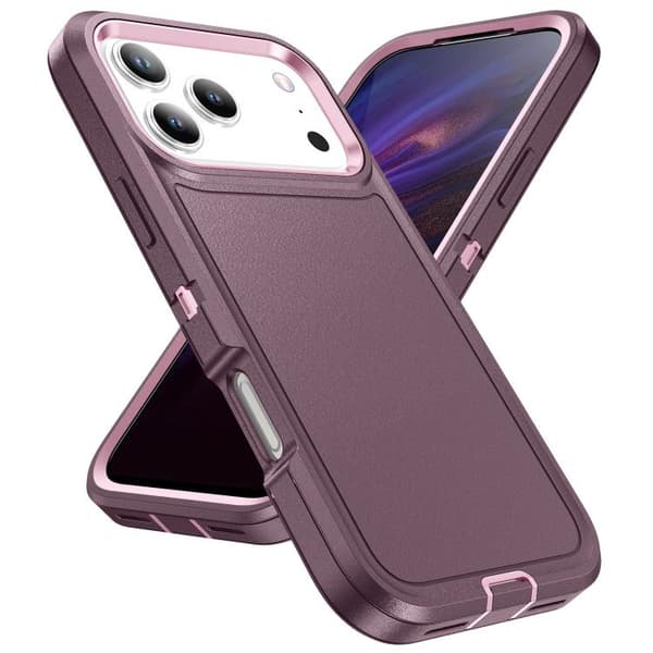 iPhone 18 Pro / iPhone 17 Pro Livsvattentålig Robust Skal Lila + Rosa