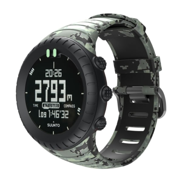 För Suunto Core TPU- printed watch Black Camouflage