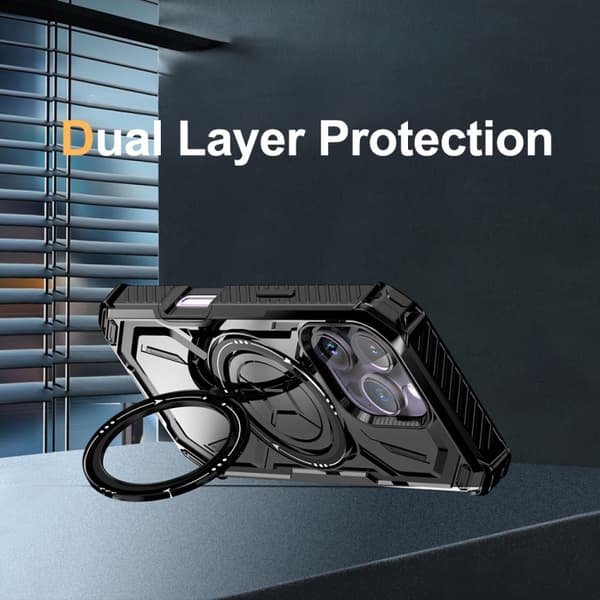 iPhone 16 Pro Max Armor Series Skal - Hållbar och Stöttålig Mobilskal för iPhone 16 Pro Max Armégrön