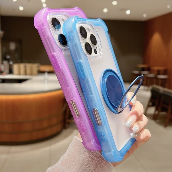 iPhone 16 Pro Max 3-i-1 MagSafe Holder Skal Matt TPU Hybrid PC Vit