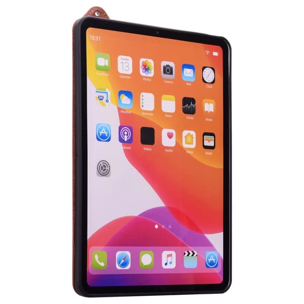 iPad Pro 13 2024 TPU Läderfodral med Handledsrem - Skal för Tablet Brun