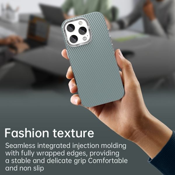 iPhone 16 Pro Max Kolfiber Series IMD Skal Grå