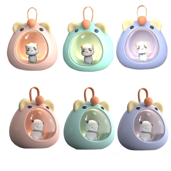 USB Bluetooth Audio Sovrum Atmosfär Cartoon Nattlampa - 4 Päls Nattlampa Typ (Körsbärsrosa)