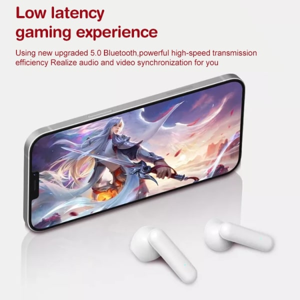 ETE-16 TWS Semi-In-Ear Digital Display Sports Bluetooth-hörlurar Svart
