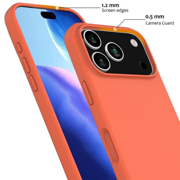 iPhone 18 Pro Max / iPhone 17 Pro Max Shockproof Silikon Skal med MagSafe Guldorange