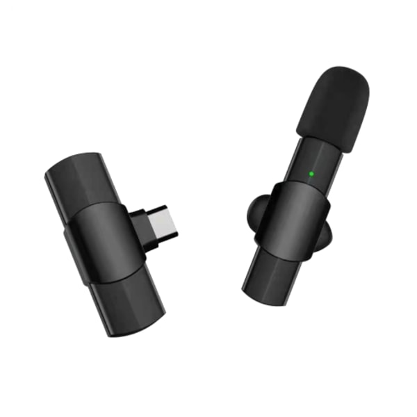 Mini Lavalier-mikrofon med Type-C / USB-C-gränssnitt (svart)