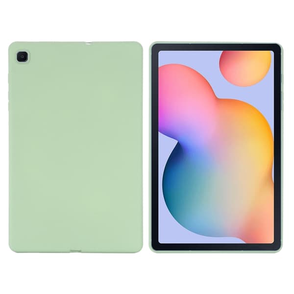 Samsung Galaxy Tab S6 Lite Solid Färgad Silikonfodral, Stöttåligt Grön