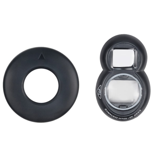Mini digitalkameraobjektiv Selfie Mirror + Auxiliary Circle Set för FUJIFILM Instax Mini7+ Svart