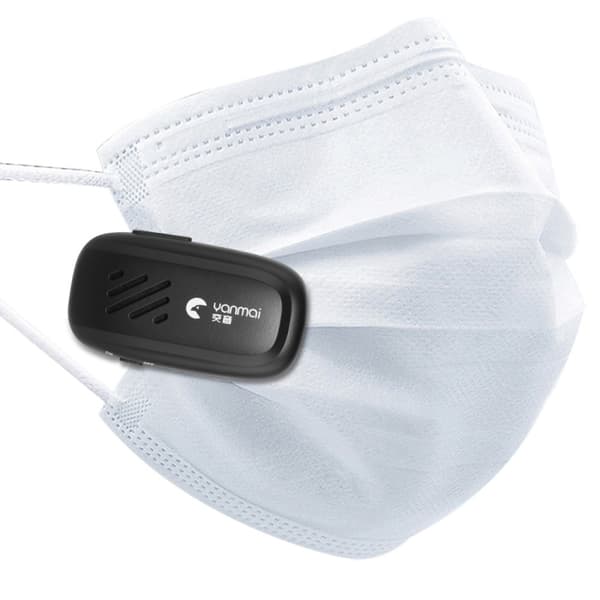 Yanmai K2 Bärbar Mini Trådlös Bluetooth Lapel Mikrofon (Svart)
